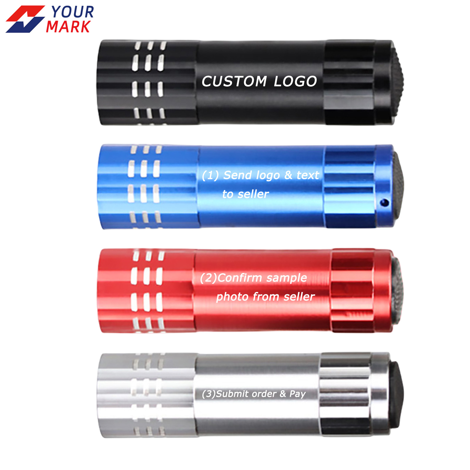Diy Halloween Electronics - 20pcs Customize Flashlight Logo Torch Super