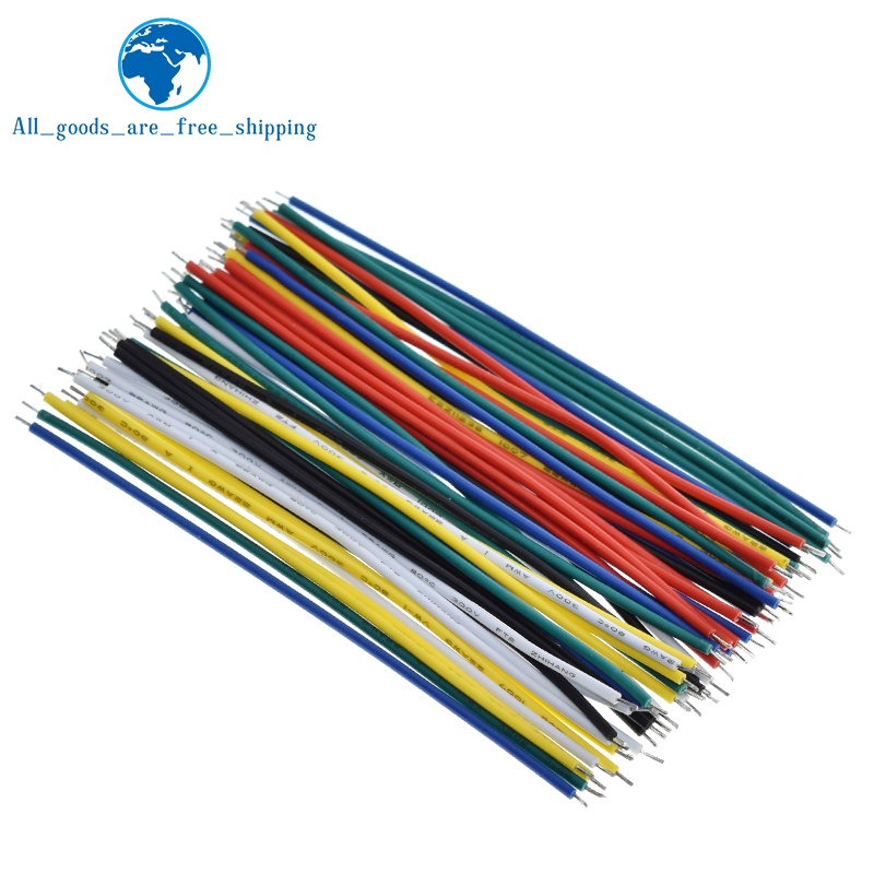 Breadboard Jumper Wire - 10/100pcs Tin-Plated Breadboard Solder Cable 24AWG