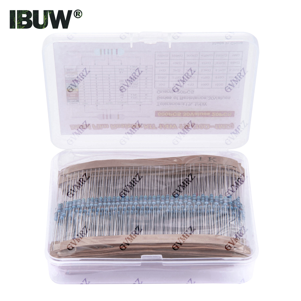 Diy Home Electronics Projects - 600PCS 30Values 1/4W Metal Film Resistor