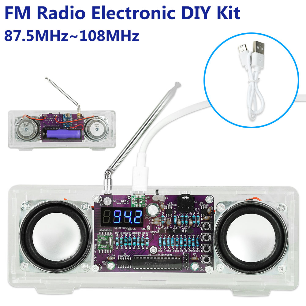Diy Electronics Youtube Channel - FM Radio Electronic 87.5MHz~108MHz Soldering Project