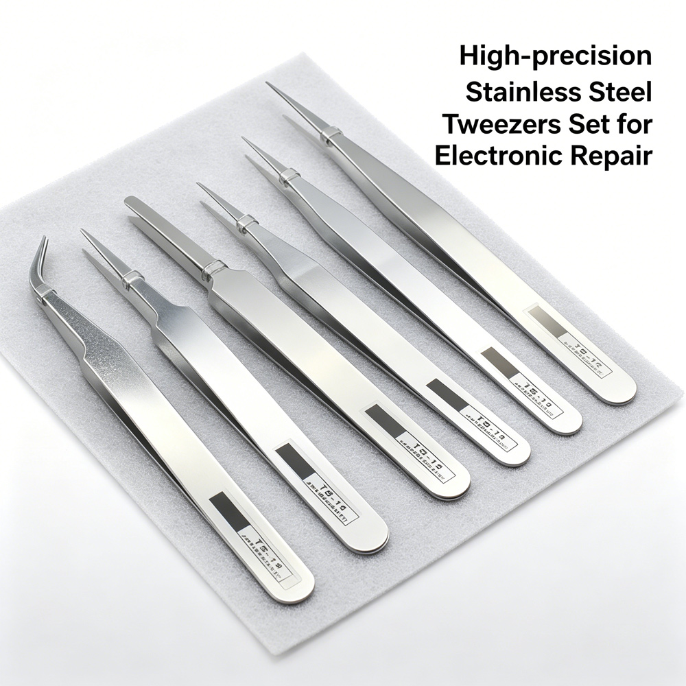 Diy Home Electronics Projects - Anti-magnetic Stainless Steel Tweezers Kit 6