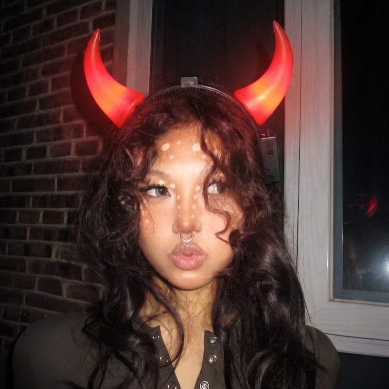 LED Devil Horns Headband Light - Diy Halloween Electronics ulasan dan harga