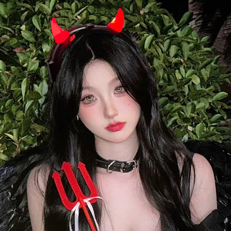LED Devil Horns Headband Light - Diy Halloween Electronics ulasan dan harga