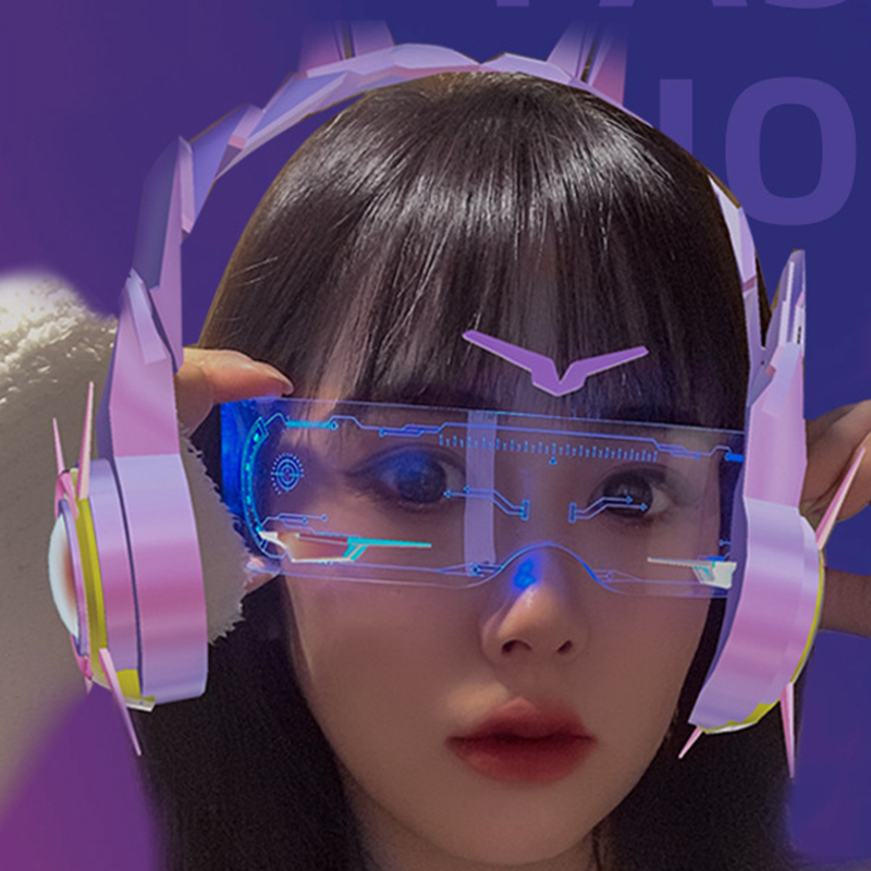 LED Luminous Colorful Sunglass - Diy Halloween Electronics ulasan dan harga