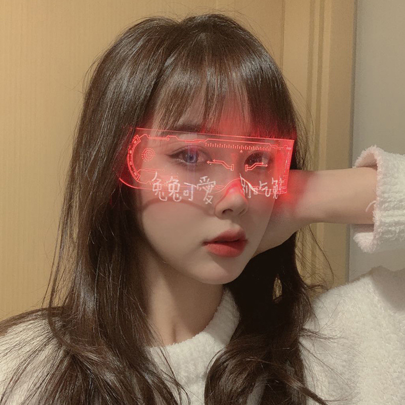 LED Luminous Colorful Sunglass - Diy Halloween Electronics ulasan dan harga