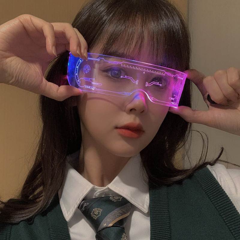 LED Luminous Colorful Sunglass - Diy Halloween Electronics ulasan dan harga