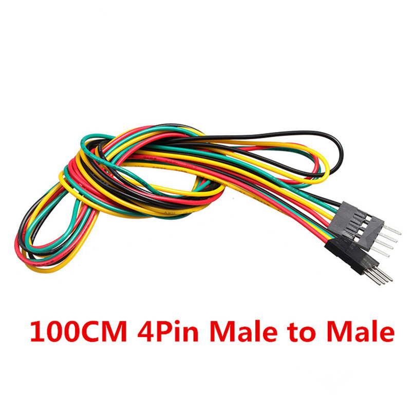 10pcs/lot 4pin 100cm M-M / M-F - Breadboard Jumper Wire ulasan dan harga