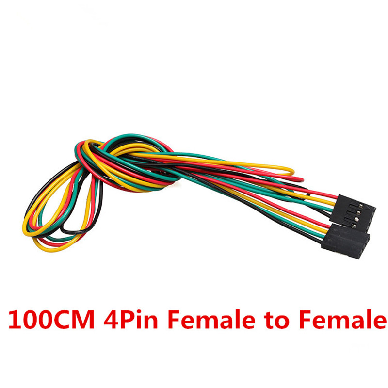10pcs/lot 4pin 100cm M-M / M-F - Breadboard Jumper Wire ulasan dan harga