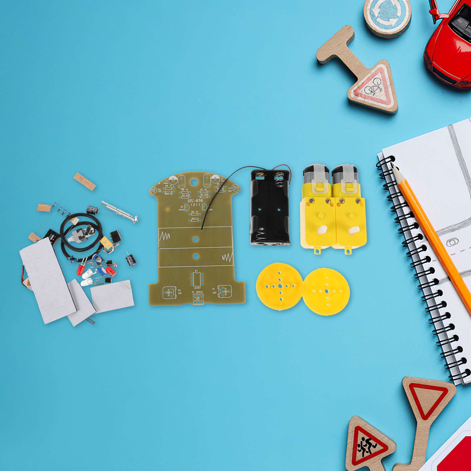 1Set Stem Robot Car Kit Line F - Learn Diy Electronics ulasan dan harga