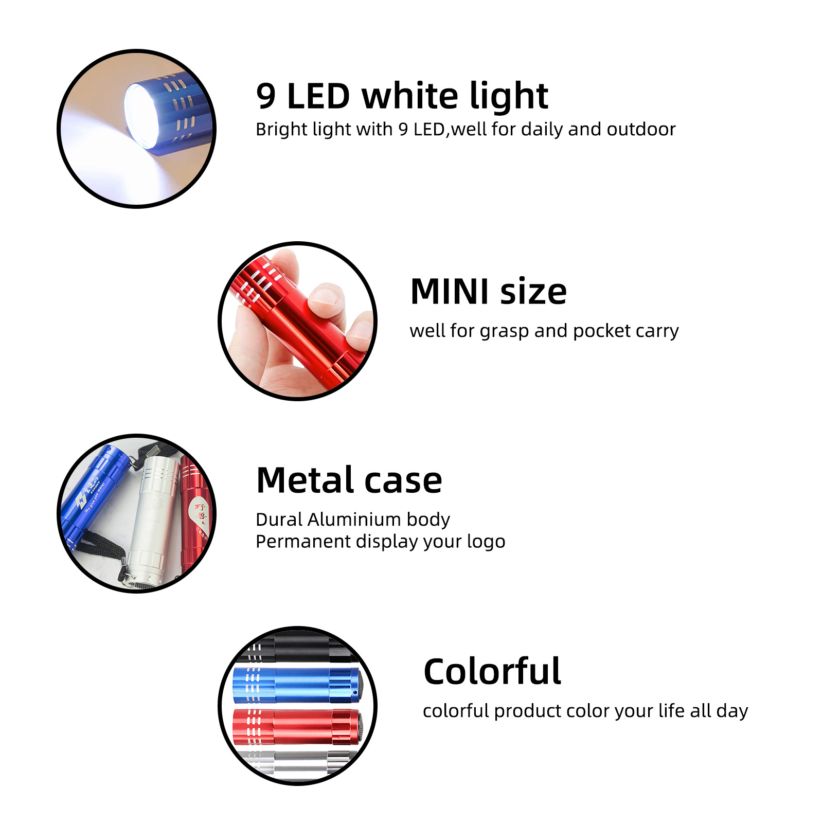 20pcs Customize Flashlight Log - Diy Halloween Electronics ulasan dan harga