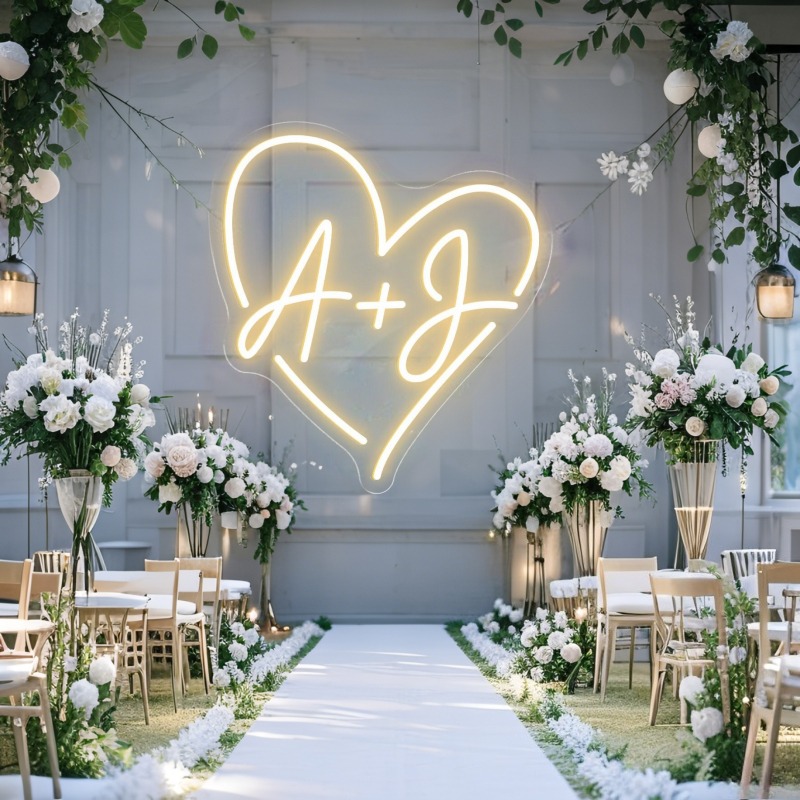 Custom Initials Heart LED Neon - Diy Halloween Electronics ulasan dan harga
