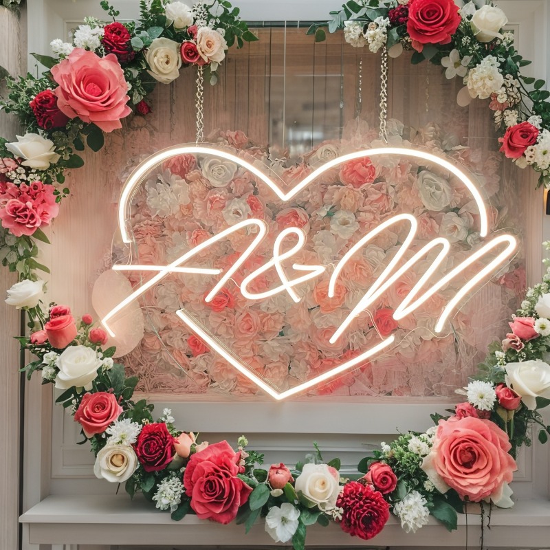 Custom Initials Heart LED Neon - Diy Halloween Electronics ulasan dan harga