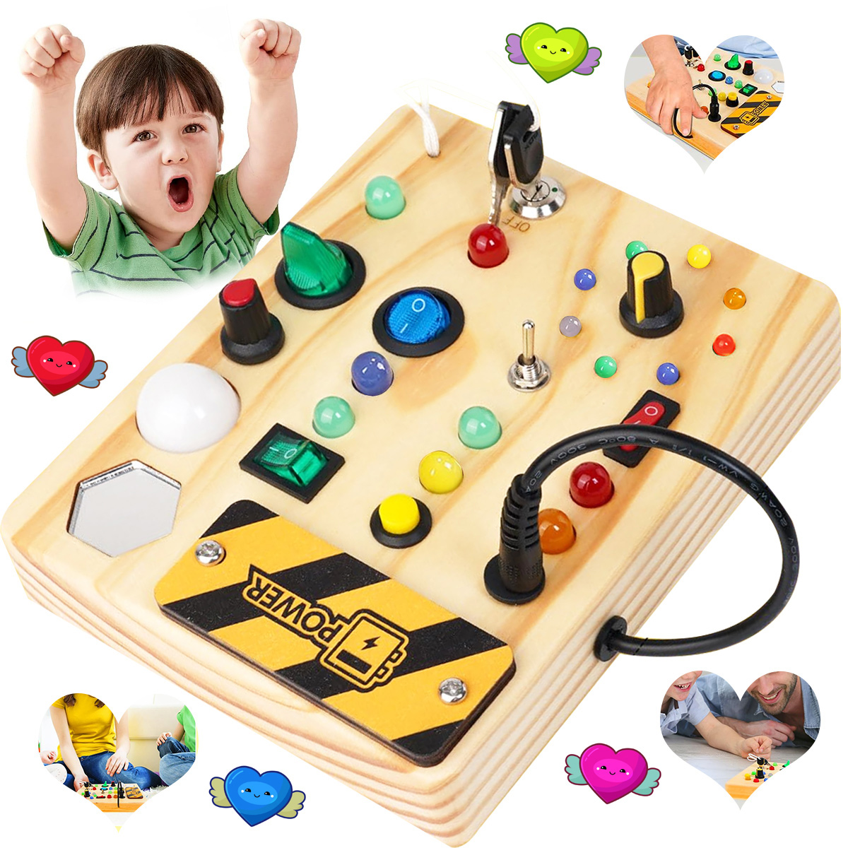 Wooden Children's Busy Board,  - Diy Halloween Electronics ulasan dan harga