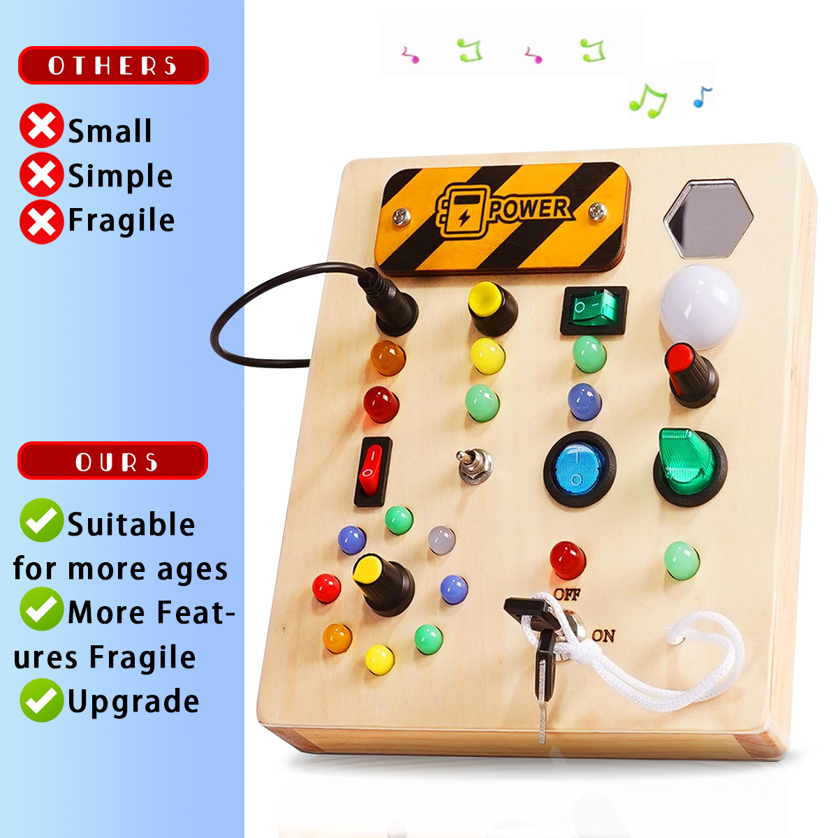 Wooden Children's Busy Board,  - Diy Halloween Electronics ulasan dan harga