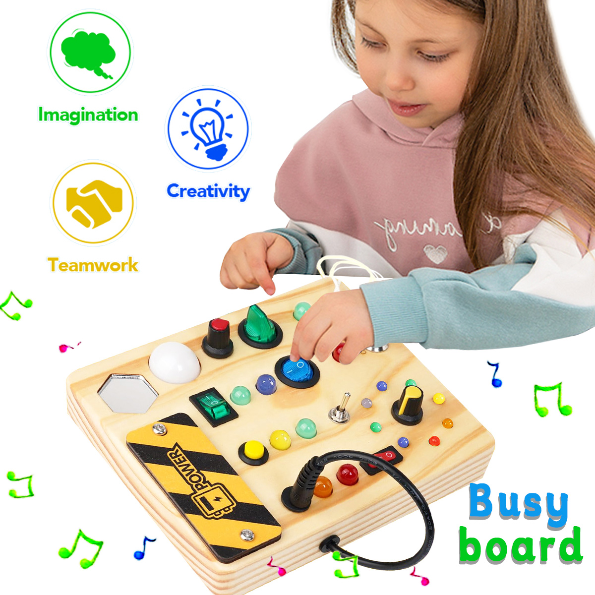 Wooden Children's Busy Board,  - Diy Halloween Electronics ulasan dan harga