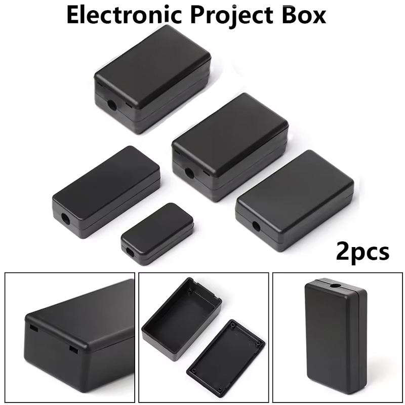 2PCS Plastic Waterproof Black  - Diy Box Electronics Mall ulasan dan harga