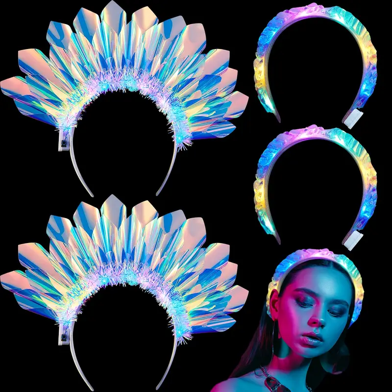 Glowing Laser Headband Light U - Diy Halloween Electronics ulasan dan harga