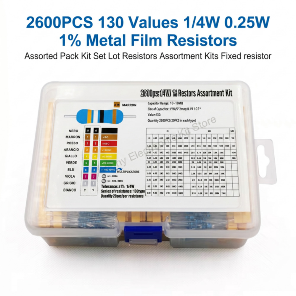 2600pcs Metal Film Resistors A - Diy Home Electronics Projects ulasan dan harga