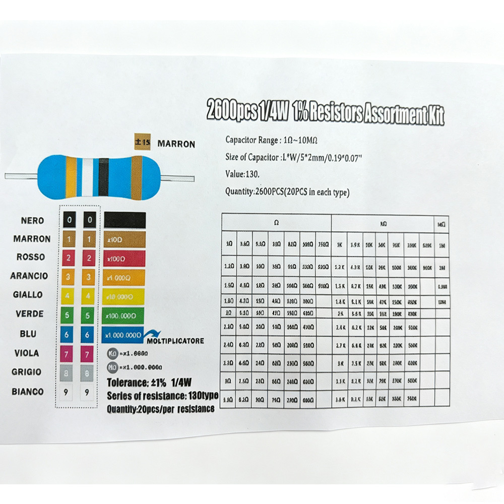 2600pcs Metal Film Resistors A - Diy Home Electronics Projects ulasan dan harga