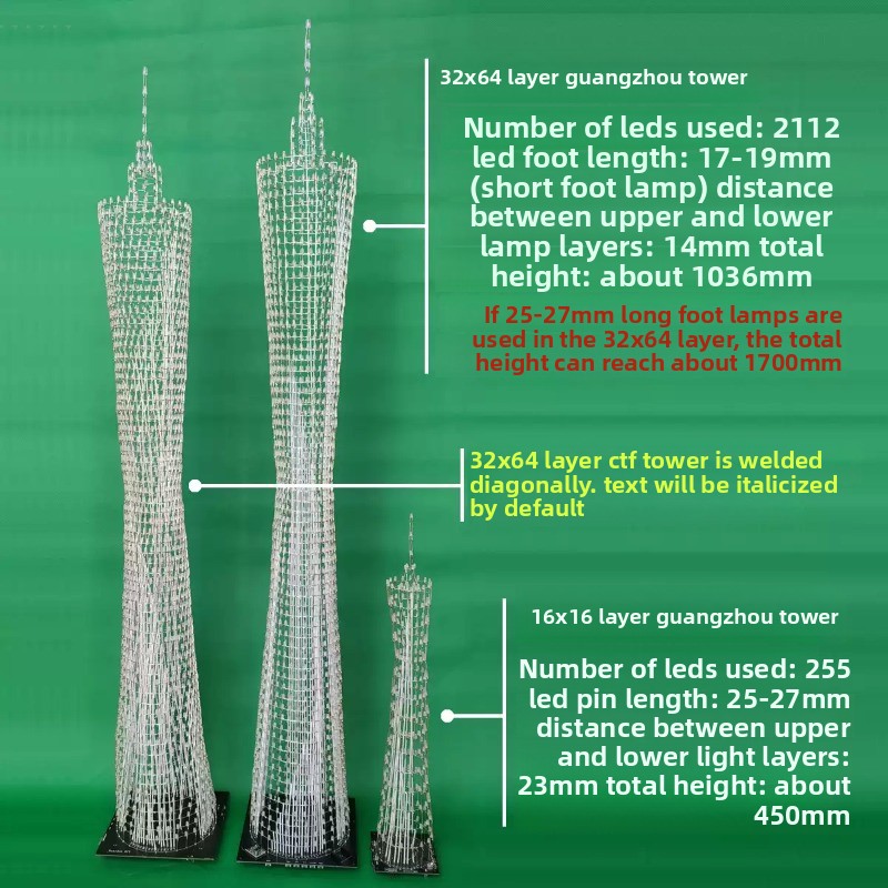 64 Layers Canton Tower DIY Ele - Diy Home Electronics Projects ulasan dan harga