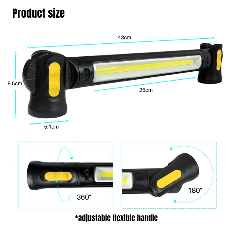 LED Magnetic Work Light 1200LM - Ldr Light Sensor ulasan dan harga