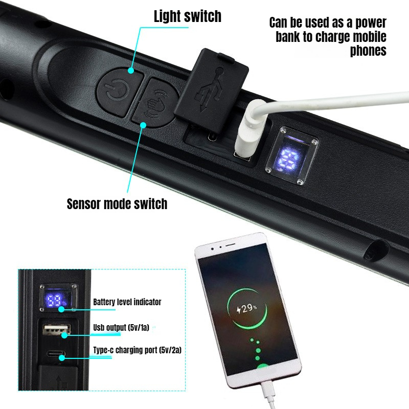 LED Magnetic Work Light 1200LM - Ldr Light Sensor ulasan dan harga
